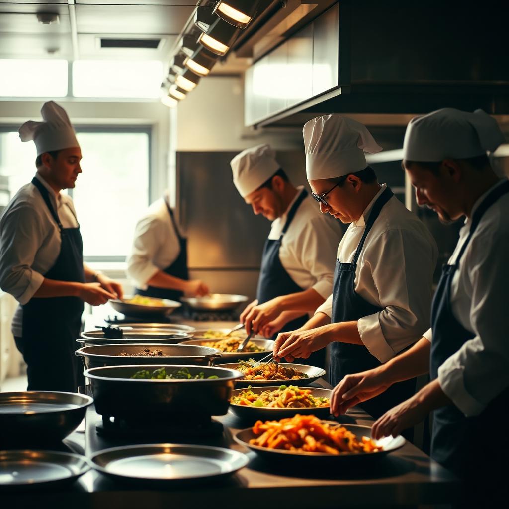 Команда поваров «Флоры» готовит обед для съёмочной группы